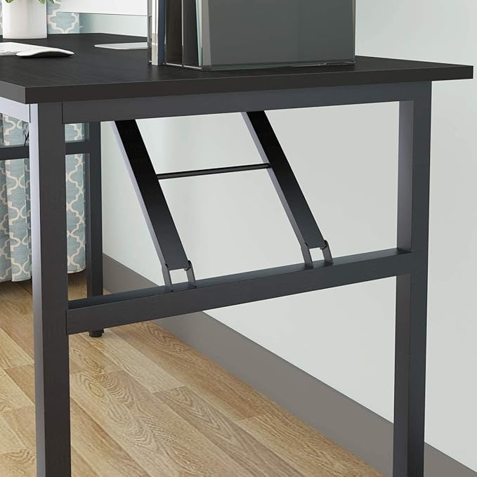 Computer Desk,47" Modern Simple Style Folding Tables,Home Office Writing Desk, Space Saving Foldable Table, No Install Needed - LeafyLoom