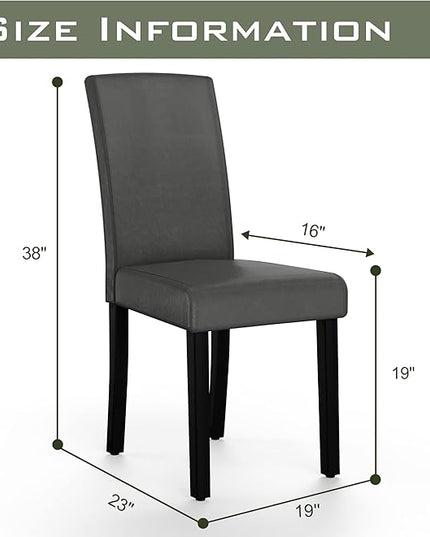 NicBex Dining Chair Set of 2, Accent Parsons Diner Chairs by Side Table for Home Kitchen, Living Room, Grey - LeafyLoom