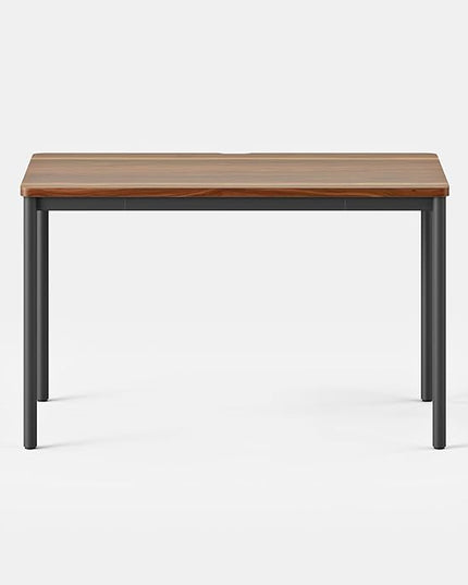 Branch Daily Desk - Functional At Home Office Desk with Effortless Assembly, Timeless Design, Rounded Corners, and Built-in Cable Notch - 48” W x 28.5” H x 24” D - Walnut Work Table - LeafyLoom