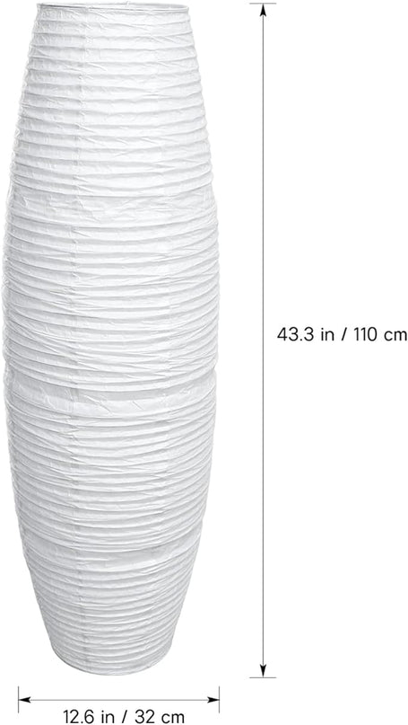 Uonlytech Paper Floor Lamp Shade Replacement, Foldable Standing Lampshade Japanese Style Paper Floor Light Cover Accessories for Bedroom Floor Light, White - LeafyLoom