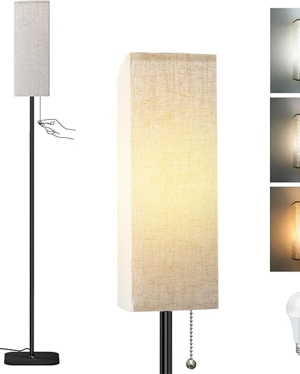 Floor Lamp for Bedroom Living Room: LED Modern Standing Lamp, Tall Lights for Office, Dimmable Pole Lamp for Reading, Kids Room, Working - LeafyLoom
