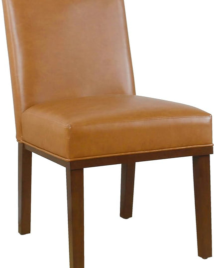 HomePop Kolbe Dining Chair - Carmel Faux Leather (Single Pack) - LeafyLoom