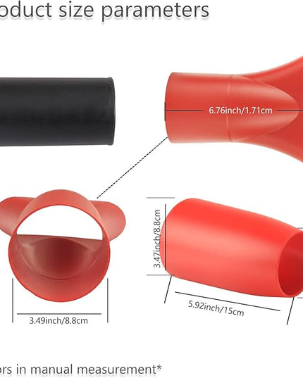 Leaf Blower Flat Tip Nozzle and Flare Nozzle Tip for Milwaukee M18 2724-20 & 2724-21 Fuel Leaf Blower, Work for Drying, Blow-Drying -Leaf Blower Flat Nozzle Tip - LeafyLoom