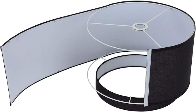 Modern 81" Arc Tall Living Room-Stand Up Arching Drum Shade Large Floor Lamp for Dinning/Bedrooms-Corner Lamp for Office Lighting Black - LeafyLoom
