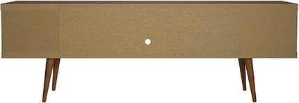 Manhattan Comfort Utopia 70.47" Freestanding Entertainment Center for Living Room, Mid Century Modern TV Stand with Shelves, Storage and Media Holes, Fits 65" Screens, 70.47 Inches, Maple - LeafyLoom