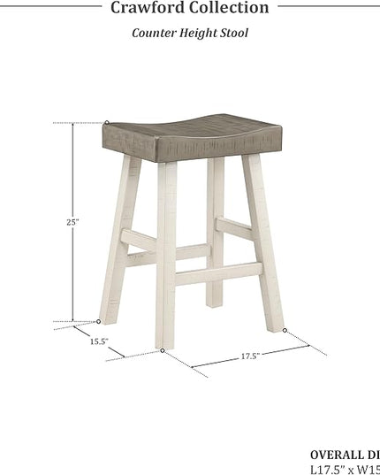 Lexicon Bar Table Set for 3, Small Kitchen table set Kitchen Island Table with 3 Saddle Bar Stools, 4 Piece Dining Table Set for Breakfast Nook, Living Room, Apartment, Counter Height, White/Coffee - LeafyLoom