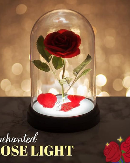 Paladone Beauty and The Beast Enchanted Rose Light, Touch Activated, Officially Licensed Disney Merchandise - LeafyLoom