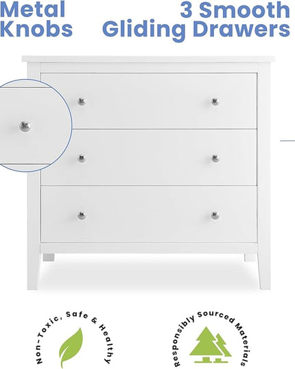 Delta Children Campbell Dresser, Bianca White - LeafyLoom