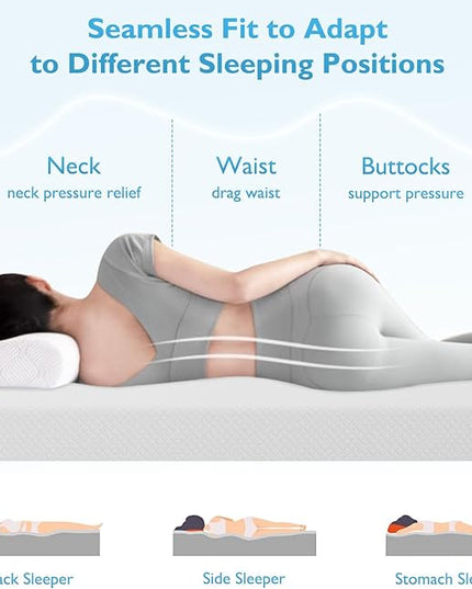 FDW 8 inch Gel Memory Foam Mattress for Cool Sleep & Pressure Relief/Medium Firm Mattresses/CertiPUR-US Certified/Bed-in-a-Box/Pressure Relieving,California King - LeafyLoom