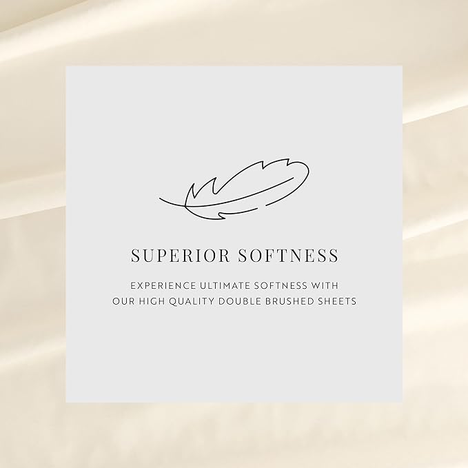 Linen Market Bed Sheets for Queen Size Bed (Ivory) - Sleep Better Than Ever with These Soft and Cooling Queen Sheets - Deep Pocket Fits 16" Thick Beds - 4 Piece Queen Sheet Set - LeafyLoom