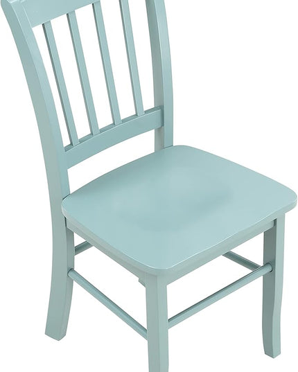 Boraam Colorado Shaker Dining Chairs, Set of 2-Walnut, 17" L x 21" W x 36" H, Aspen Valley - LeafyLoom