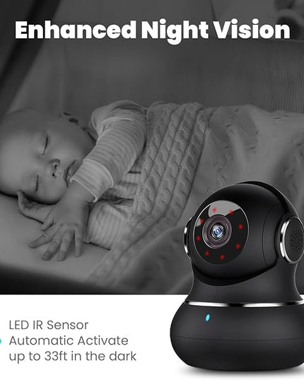 litokam 5ghz Indoor Security Camera, 5MP Cameras for Home Security with 5G/2.4G Dual-Band, Pet Cam with Phone App, AI Motion/Cry Detection, 360 Auto Tracking, Night Vision, Support NVR/Alexa litokam