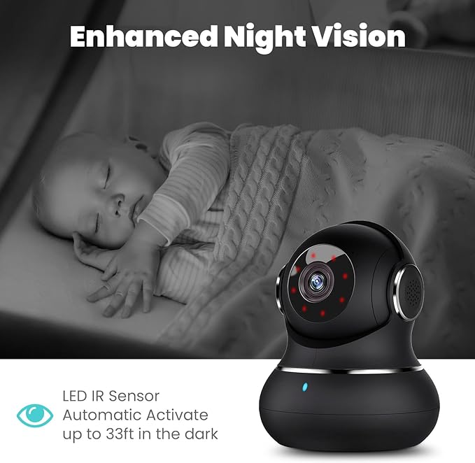 litokam 5ghz Indoor Security Camera, 5MP Cameras for Home Security with 5G/2.4G Dual-Band, Pet Cam with Phone App, AI Motion/Cry Detection, 360 Auto Tracking, Night Vision, Support NVR/Alexa litokam