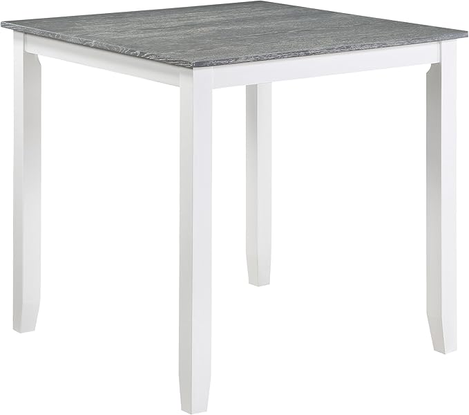 NicBex Dining Table Set Breakfast Nook Table Set Modern 5-Piece Pack Counter Height Set Casual Dining Furniture with 1 Table and Fabric Upholstered 4 Chairs, White - LeafyLoom