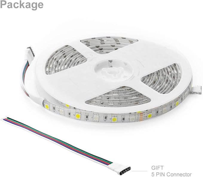 BTF-LIGHTING 5050 RGBW RGB+Cool White(6000K-7000K) 150RGB+150White LED Tape Light 5m 16.4ft 60LED/m Multi-Colored IP65 10mm Width FPCB DC12V for Bedroom Home Decoration(No Adapter or Controller) BTF-LIGHTING