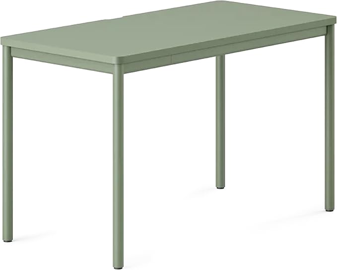 Branch Daily Desk - Functional At Home Office Desk with Effortless Assembly, Timeless Design, Rounded Corners, and Built-in Cable Notch - 48” W x 28.5” H x 24” D - Sage Work Table - LeafyLoom