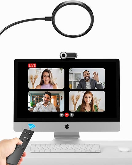 LED Desk Lamp | Dimmable Home Office Desk Light with Clamp & Gooseneck Arm | Adjustable Color Temperature and Brightness | Eye Caring lamp for Video Conference & Podcast Live Streaming Black - LeafyLoom