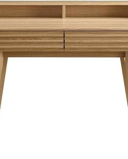 Modway Render Mid-Century Modern Office, Writing Desk, Oak - LeafyLoom