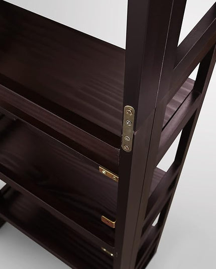 Casual Home 3-Shelf Folding Student Bookcase (20.75" Wide)-Espresso - LeafyLoom