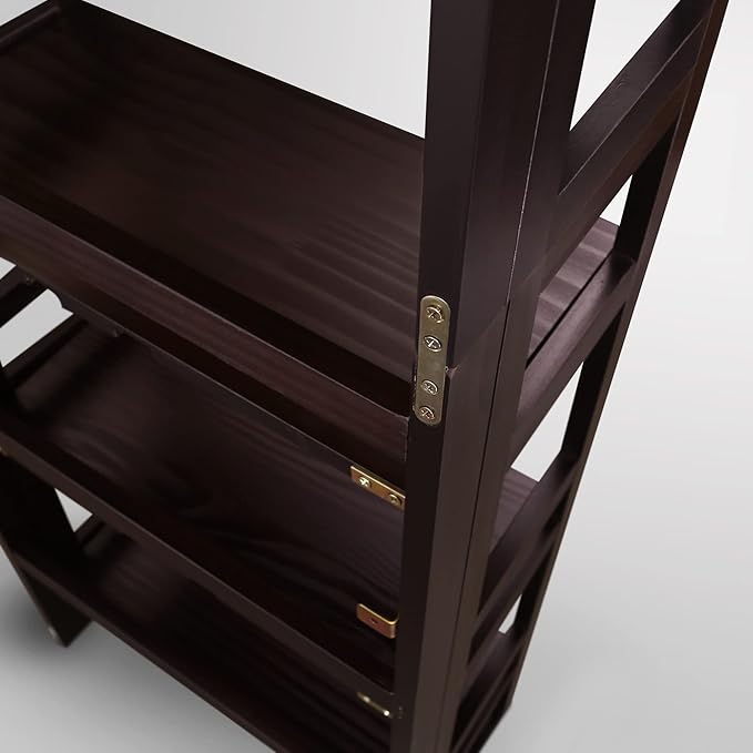 Casual Home 3-Shelf Folding Student Bookcase (20.75" Wide)-Espresso - LeafyLoom