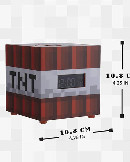 Paladone Minecraft TNT Alarm Clock, Multicolored, One Size - LeafyLoom