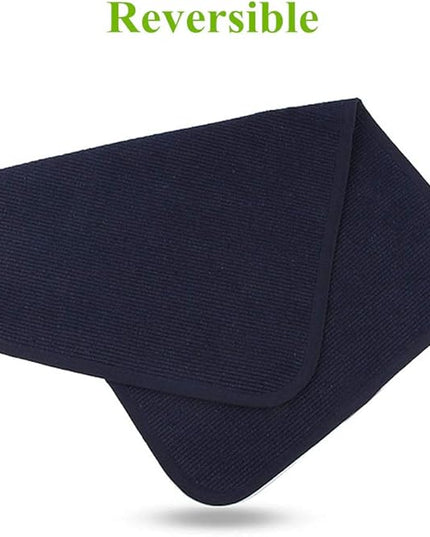 Montessori Mat Holder for Toddlers Babies Children Cotton Working Rug for Nursery Preschool Kindergarten, 23.6''×15.8'', Navy Blue - LeafyLoom