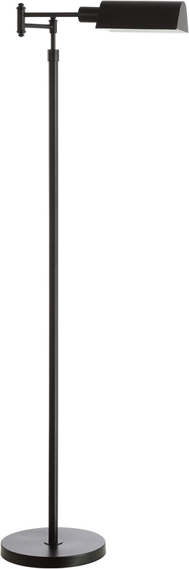 Safavieh FLL4064A Lighting Watson Adjustable Orb (LED Bulb Included) Floor Lamp, Black - LeafyLoom