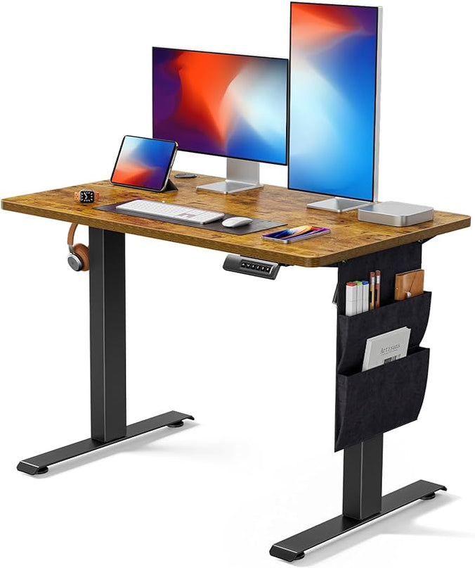 Marsail Standing Desk Adjustable Height, Electric Standing Desk, Stand up Desk with Storage Bag,Headphone Hook for Computer Workstations Desk Memory Preset,63x24 inches - LeafyLoom