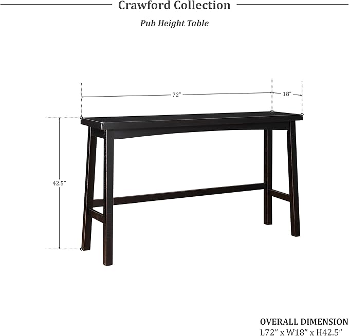 Lexicon Bar Table Set for 3, Small Kitchen table set Kitchen Island Table with 3 Saddle Bar Stools, 4 Piece Dining Table Set for Breakfast Nook, Living Room, Apartment, Pub Height, Black - LeafyLoom