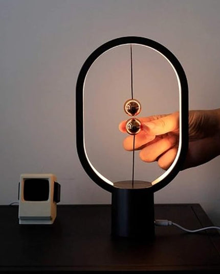 01 Heng Balance Lamp, Smart Magnetic Balance Lamp Magnetic Desk Lamp USB Powered Night Light LED Warm Eye-Care Lamp for Office Bedroom Living Room - LeafyLoom