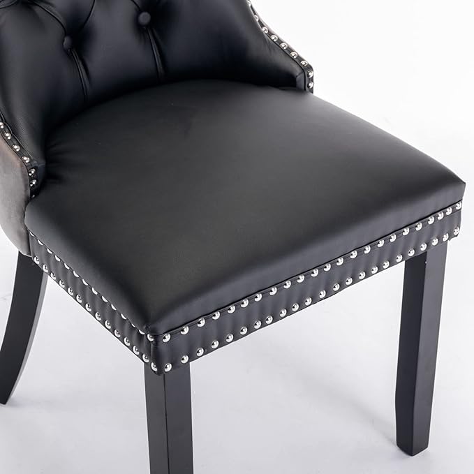 NicBex Haerin-SD-00104-LWJ Dining Chairs, 25.5"x19.7"x37.5", Black and Gray - LeafyLoom