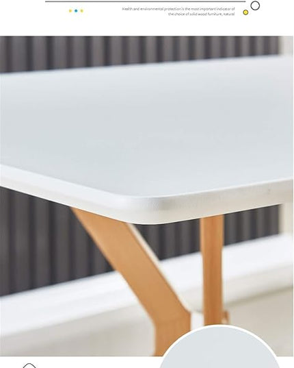 NicBex Modern Minimalist Style Dining Table MDF Anti-Scratch Top Metal Shelf Metal Heat Transfer Legs Leveling Feet for Dining Room Kitchen Office Table X 1Easy Assembly, White - LeafyLoom
