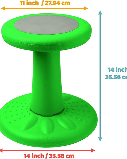 Studico Active Chair 14" High Wobble Kids Chair for Toddlers, Pre-Schoolers, Age 3-7y, K and Grades 1-2, Flexible Classroom Seating, ADD/ADHD, Posture - LeafyLoom