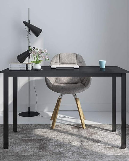 SogesGame Computer Desk,47.2 inches Desk& Workstations for Home Office, Writing Study Corner Desk,Modern Simple Style Laptop Table,Easy to Assemble, Black - LeafyLoom