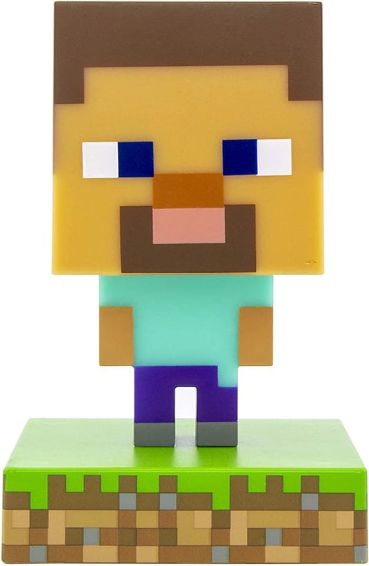 Paladone Minecraft Steve Icon Light Collectible Figure | Officially Licensed Minecraft Bedroom Decor - LeafyLoom