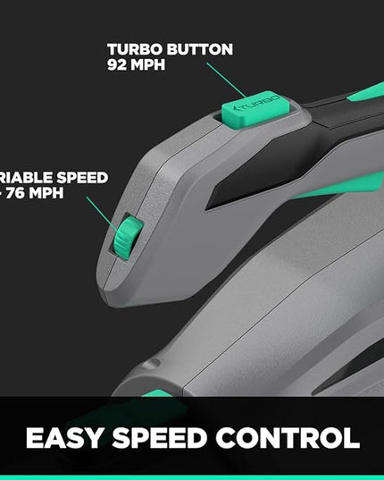 Litheli Cordless Leaf Blower 40V, 480 CFM Battery Leaf Blowers for Lawn Care, with Brushless Motor, Axial Blower for Blowing Leaf, Dust, Snow, Debris, with 2.5Ah Battery & Charger Included, Black - LeafyLoom
