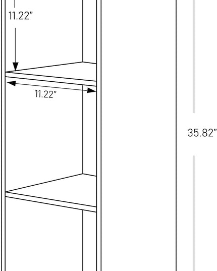 PACHIRA E-Commerce Storage Bookcase Wooden, Unit Shelf, Closet Cabinet, DVD Rack Bookshelf File Organizer Rack in Living Room, Bedroom, Study, each cube 11.22“, 3 Cube, OAK GREY - LeafyLoom