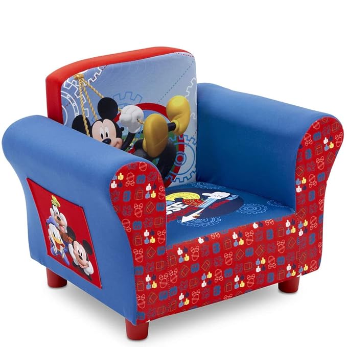 Delta Children Upholstered Chair, Disney Mickey Mouse - LeafyLoom