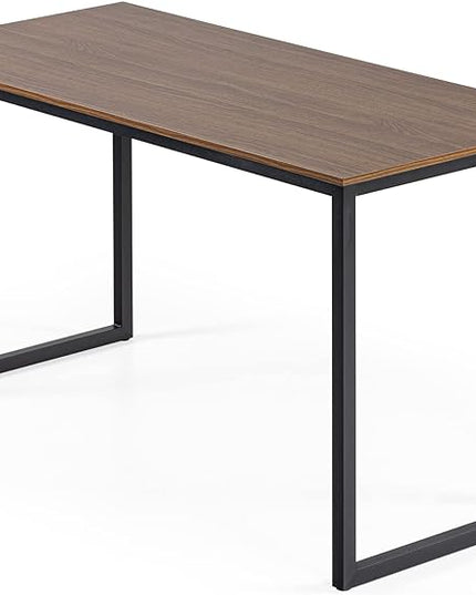 ZINUS Jennifer 55 Inch Black Frame/ Computer Workstation, Office Desk, Easy Assembly, Brown - LeafyLoom