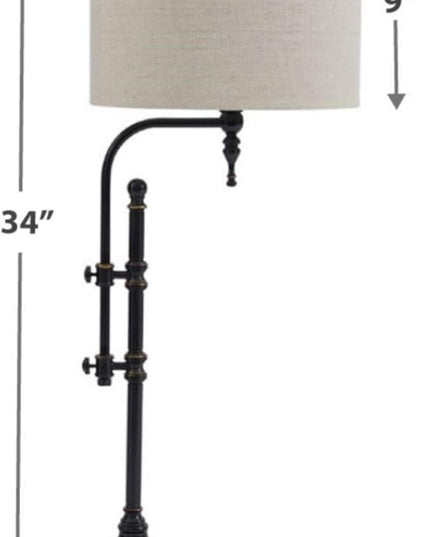 Signature Design by Ashley Anemoon 34.5" Rustic Industrial Table Lamp, Black - LeafyLoom