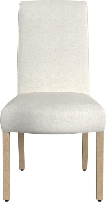 HomePop Classic Parsons Dining Chairs, Cream Textured Woven(Set of 2) - LeafyLoom