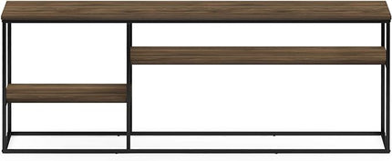 Furinno Moretti Modern Lifestyle TV Stand, Columbia Walnut - LeafyLoom