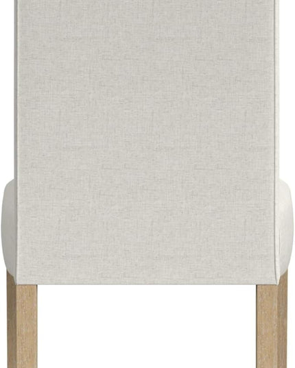 HomePop Classic Parsons Dining Chairs, Cream Textured Woven(Set of 2) - LeafyLoom