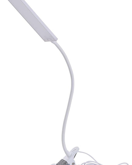 LED Desk Lamp Dimmable Eye-Caring Table Lamp Reading Light Office Light Adjustable 3 Color Modes,14 Brightness Levels, Gooseneck Flexible Clip-on Light for Studying, 5W-White - LeafyLoom