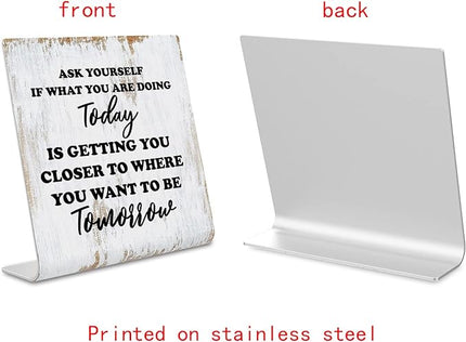 Inspirational Quotes Desk Decor Gifts for Women, Motivational Desk Decor for Office, Decoration On Shelf Desk for Living Room Home Office Gift for Friends Coworker Teacher Nurse Worker dksg5 - LeafyLoom