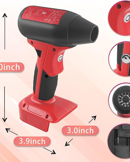 Mini Jet Blower Portable Violent Turbo Fan for Milwaukee 18V M18 Battery, 4-Speed Wireless High Speed Handheld Fan, for Computer Key Board Cleaning,Hair Drying,Camping,Outdoors,Car (No Battery) - LeafyLoom