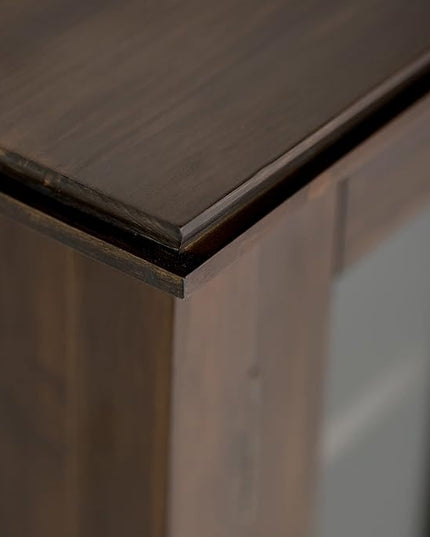 SIMPLIHOME Artisan SOLID WOOD 53 Inch Wide Transitional TV Media Stand in Natural Aged Brown for TVs up to 60 Inches, For the Living Room and Entertainment Center - LeafyLoom