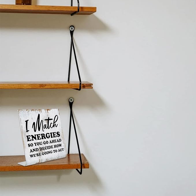 Funny Desk Signs for Women Office, Funny Office Decor for Women Desk, Office Shelf Table Desk Decor for Cowoker Friends Sister Women Gift, Coworker Gifts for Women Office dksg3 - LeafyLoom