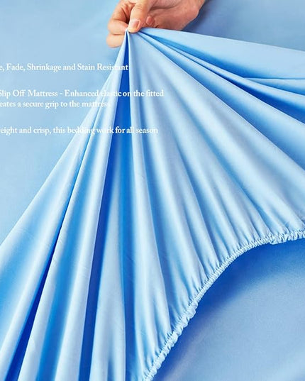 URBONUR Mermaid Tail Bedding Set Queen Size, 6Pcs Fish Scales Print Bed in a Bag Girls Queen Comforter Set, Ombre Aqua Blue Teal Pink Purple Bed Sets for Girls Bedroom Decor - LeafyLoom