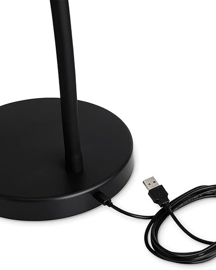 Reliable UberLight Flex 4200TL Task Light – LED Portable Desk Light with Round Base, USB Connection, 26.5” Flexible Gooseneck, 270° Rotational Head, and up to 60,000 Hours of Use (Black) - LeafyLoom